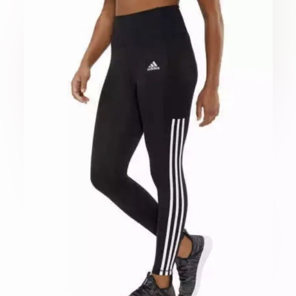 Adidas 3 Stripe Aeroready 7/8 Leggings Tights Sz M